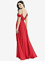 Front View Thumbnail - Parisian Red Off-the-Shoulder Open Cowl-Back Maxi Dress
