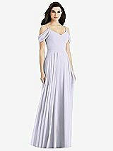 Rear View Thumbnail - Silver Dove Off-the-Shoulder Open Cowl-Back Maxi Dress