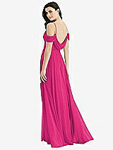 Front View Thumbnail - Think Pink Off-the-Shoulder Open Cowl-Back Maxi Dress