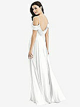Front View Thumbnail - White Off-the-Shoulder Open Cowl-Back Maxi Dress