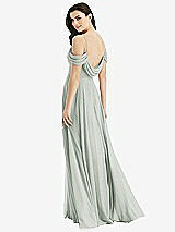 Front View Thumbnail - Willow Green Off-the-Shoulder Open Cowl-Back Maxi Dress