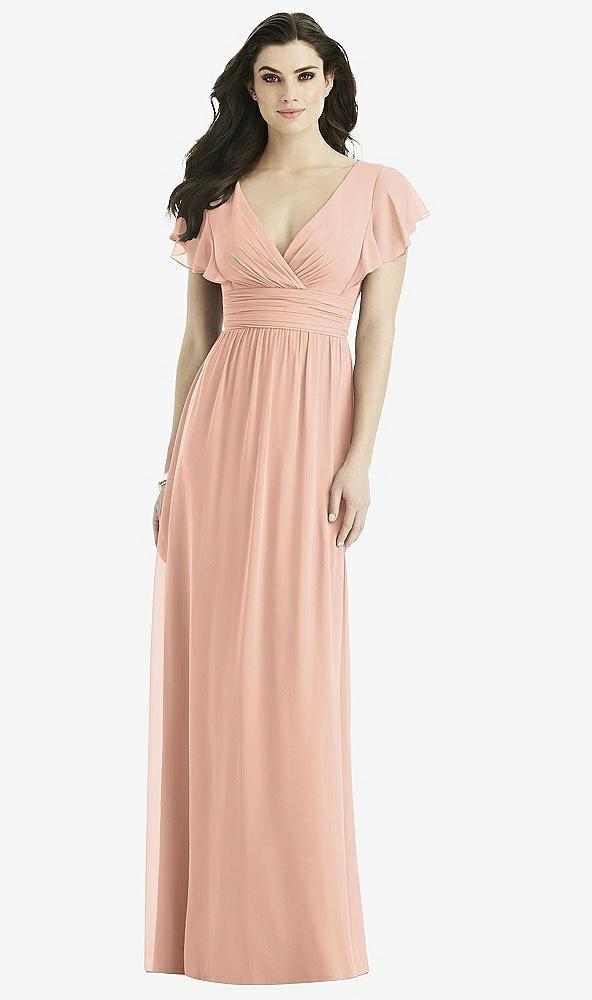 Front View - Pale Peach Studio Design Bridesmaid Dress 4526