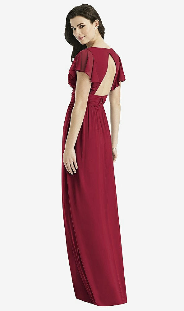 Back View - Burgundy Studio Design Bridesmaid Dress 4526