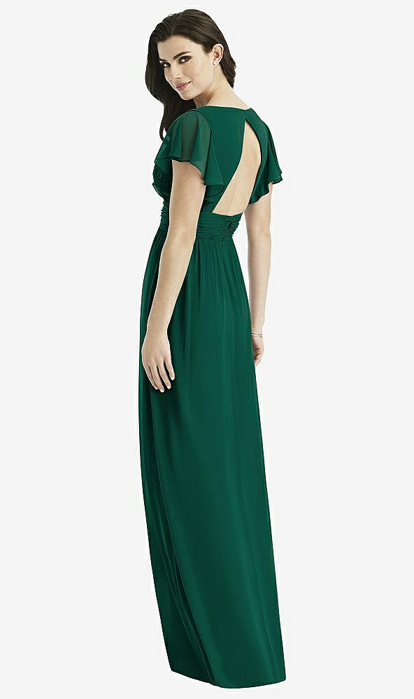 Back View - Hunter Green Studio Design Bridesmaid Dress 4526