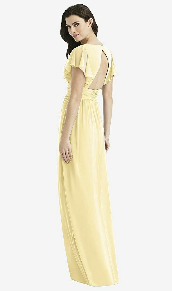 Back View - Pale Yellow Studio Design Bridesmaid Dress 4526