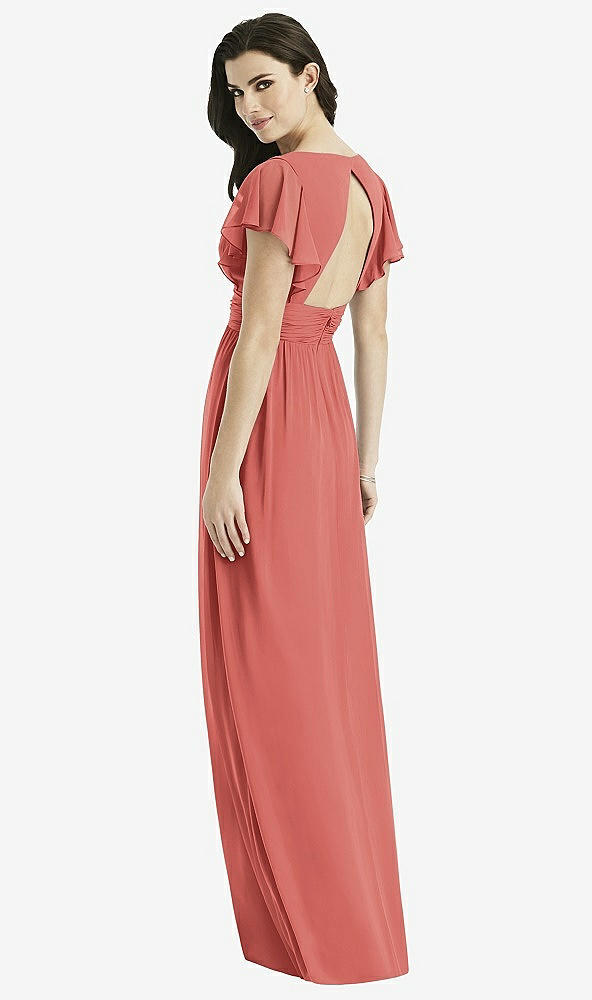 Back View - Coral Pink Studio Design Bridesmaid Dress 4526