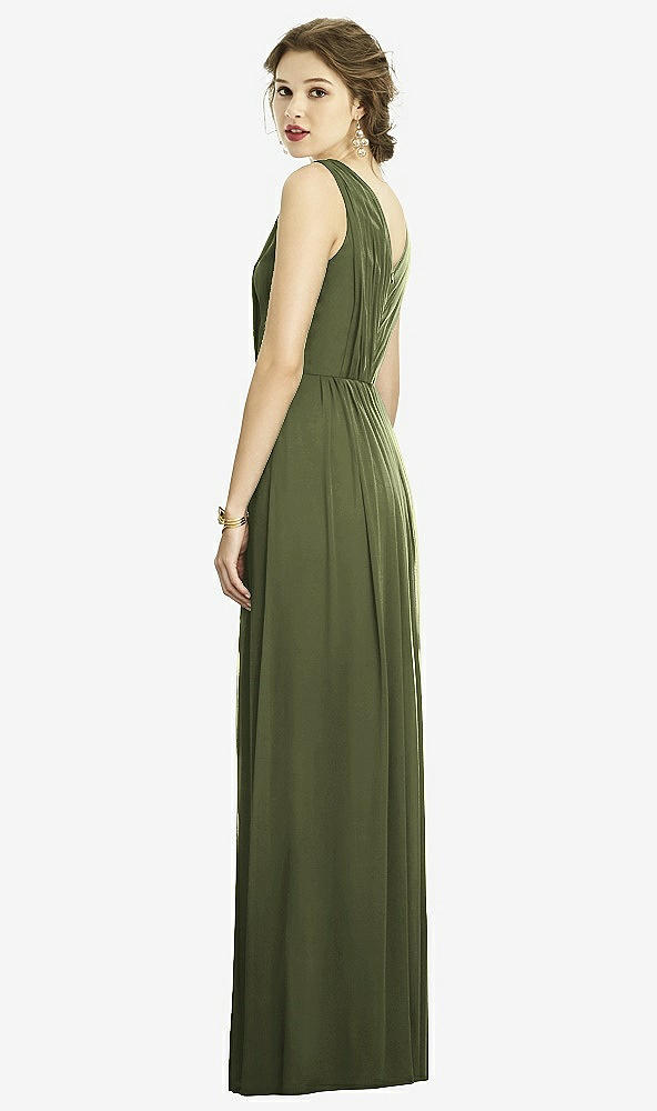 Back View - Olive Green Dessy Bridesmaid Dress 3005