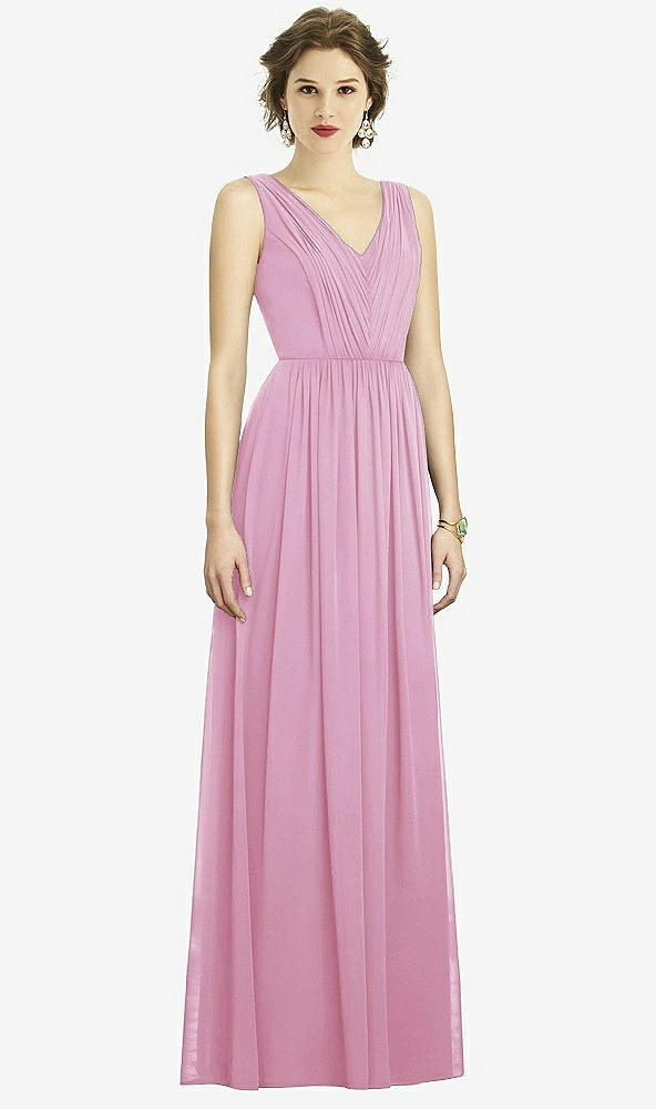 Front View - Powder Pink Dessy Bridesmaid Dress 3005