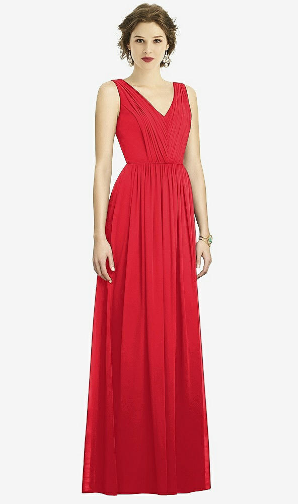 Front View - Parisian Red Dessy Bridesmaid Dress 3005