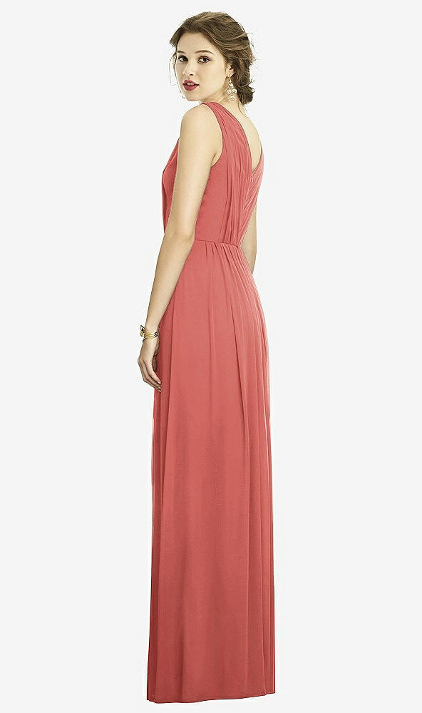 Back View - Coral Pink Dessy Bridesmaid Dress 3005