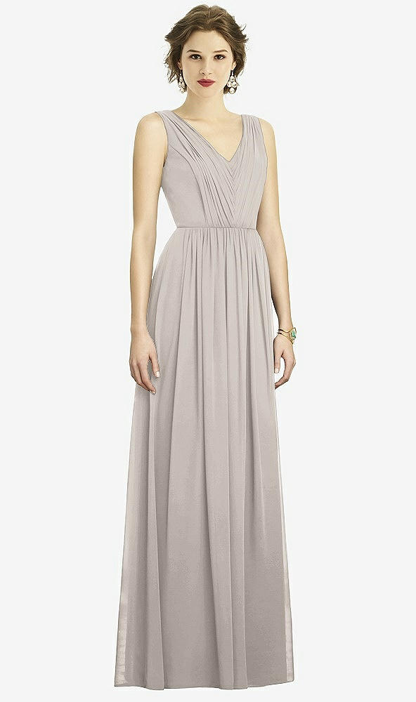 Front View - Taupe Dessy Bridesmaid Dress 3005
