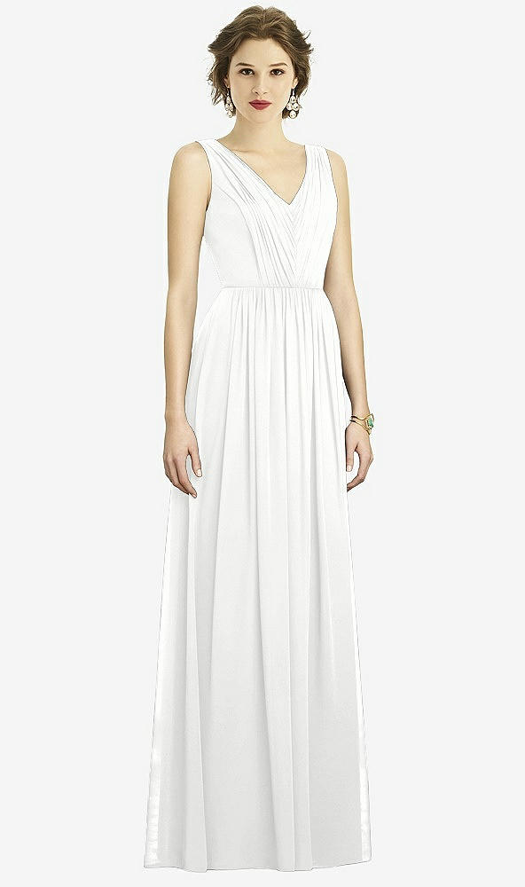 Front View - White Dessy Bridesmaid Dress 3005