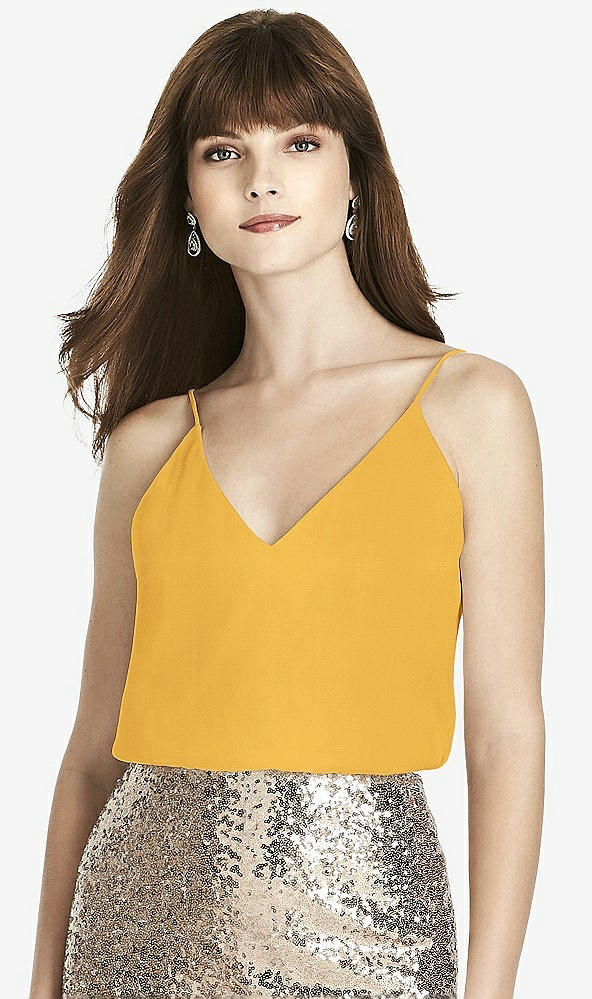 Front View - NYC Yellow After Six Bridesmaid Top T1507