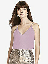 Front View Thumbnail - Suede Rose After Six Bridesmaid Top T1507