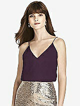 Front View Thumbnail - Aubergine After Six Bridesmaid Top T1507