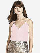 Front View Thumbnail - Ballet Pink After Six Bridesmaid Top T1507