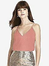 Front View Thumbnail - Desert Rose After Six Bridesmaid Top T1507