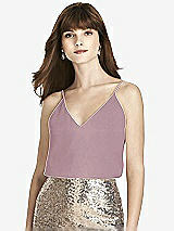 Front View Thumbnail - Dusty Rose After Six Bridesmaid Top T1507