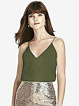 Front View Thumbnail - Olive Green After Six Bridesmaid Top T1507
