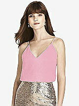 Front View Thumbnail - Peony Pink After Six Bridesmaid Top T1507