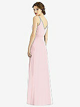 Rear View Thumbnail - Ballet Pink Draped Wrap Chiffon Maxi Dress with Sash