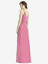 Rear View Thumbnail - Orchid Pink Draped Wrap Chiffon Maxi Dress with Sash