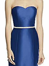 Front View Thumbnail - Classic Blue Beaded Sash for Style D742