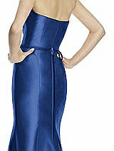 Rear View Thumbnail - Classic Blue Beaded Sash for Style D742