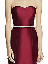 Front View Thumbnail - Burgundy Beaded Sash for Style D742