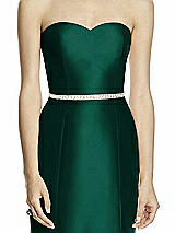 Front View Thumbnail - Hunter Green Beaded Sash for Style D742