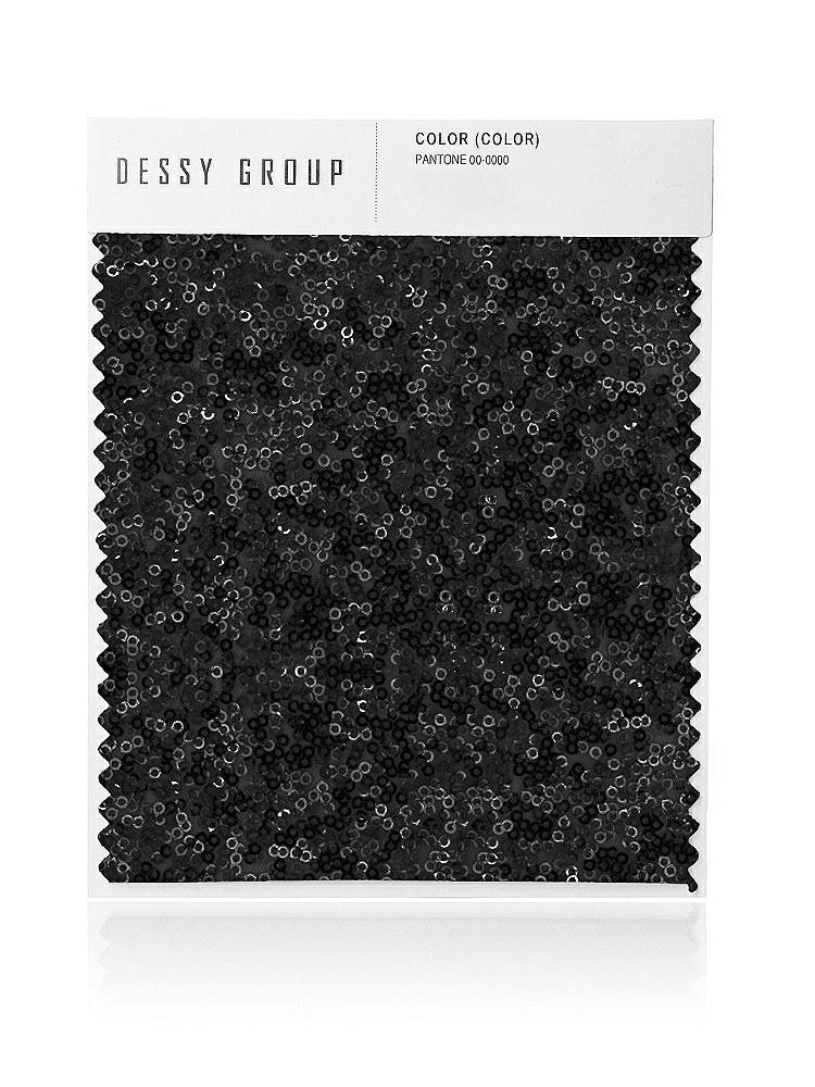 Front View - Black Elle Sequin Fabric Swatch