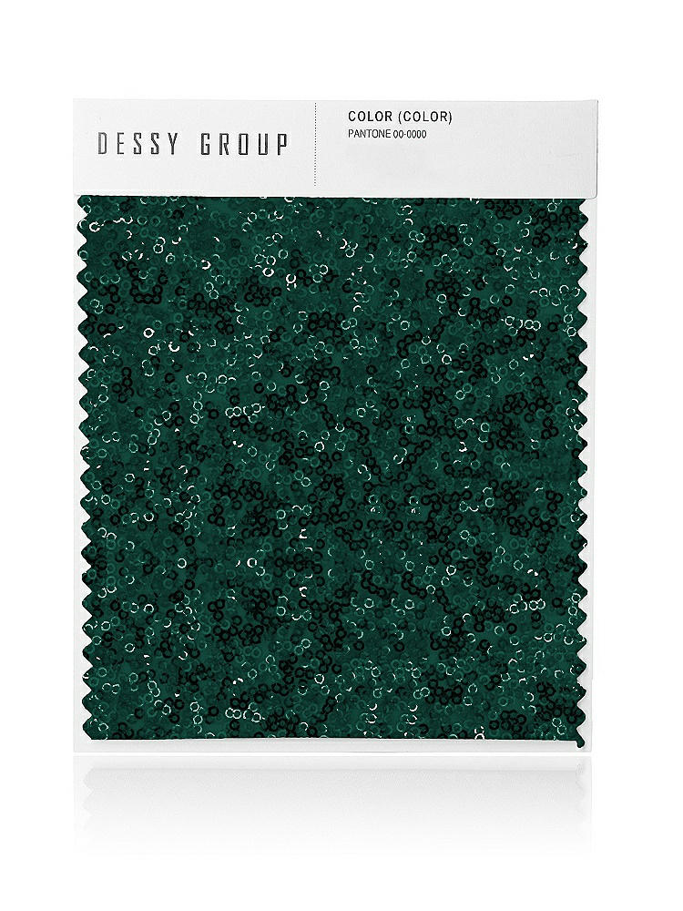 Front View - Hunter Green Elle Sequin Fabric Swatch
