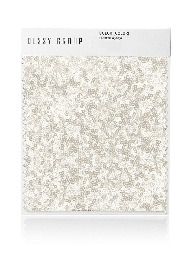 Front View - Ivory Elle Sequin Fabric Swatch