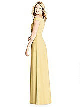 Rear View Thumbnail - Buttercup Off-the-Shoulder Pleated Bodice Dress with Front Slits