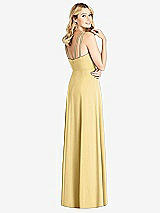 Rear View Thumbnail - Buttercup Dual Spaghetti Strap Crepe Dress with Front Slits