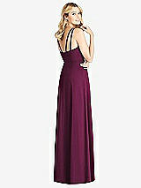 Rear View Thumbnail - Ruby Dual Spaghetti Strap Crepe Dress with Front Slits