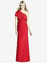 Front View Thumbnail - Parisian Red Social Bridesmaids Dress 8189