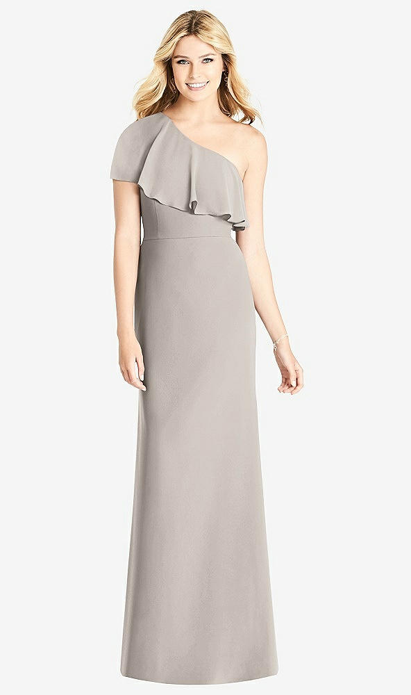 Front View - Taupe Social Bridesmaids Dress 8189