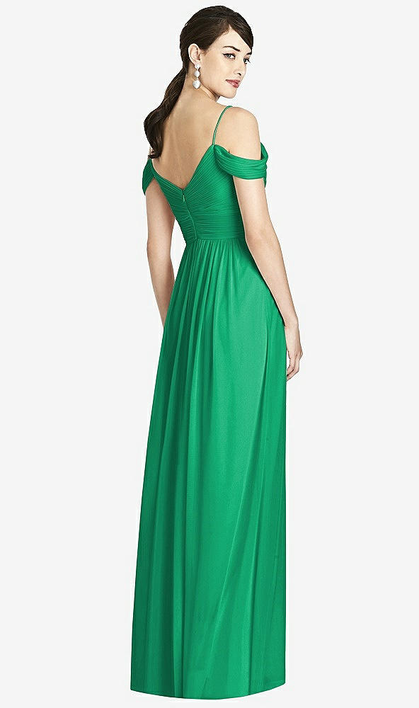 Back View - Pantone Emerald Alfred Sung Bridesmaid Dress D743