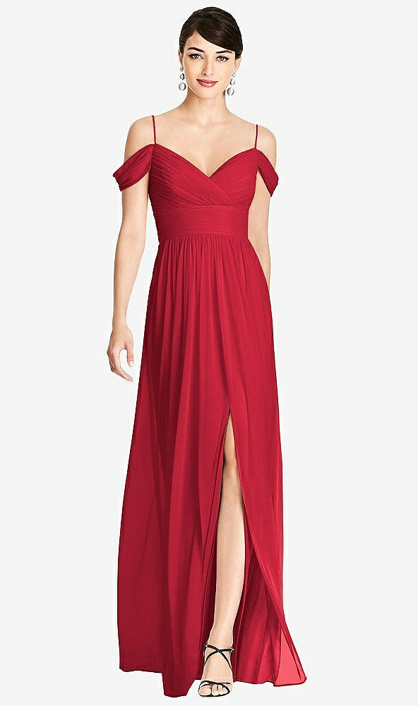 Front View - Flame Alfred Sung Bridesmaid Dress D743