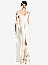 Front View Thumbnail - Ivory Alfred Sung Bridesmaid Dress D743