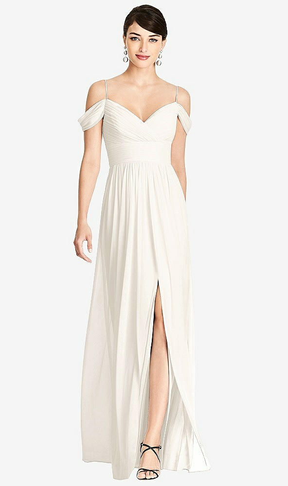 Front View - Ivory Alfred Sung Bridesmaid Dress D743