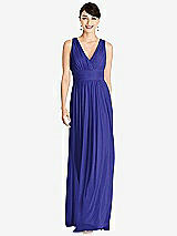 Front View Thumbnail - Electric Blue Alfred Sung Bridesmaid Dress D744
