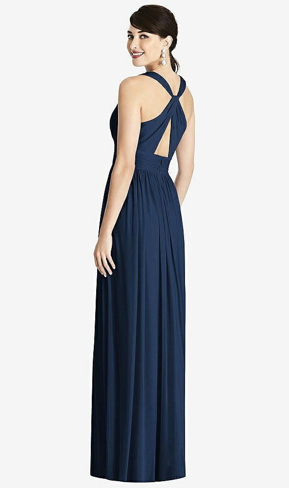 Back View - Midnight Navy Alfred Sung Bridesmaid Dress D744