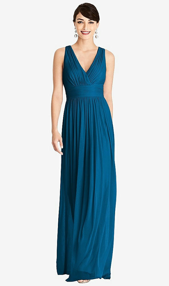 Front View - Ocean Blue Alfred Sung Bridesmaid Dress D744