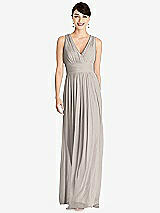 Front View Thumbnail - Taupe Alfred Sung Bridesmaid Dress D744