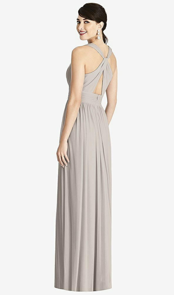 Back View - Taupe Alfred Sung Bridesmaid Dress D744