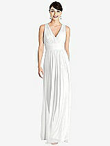 Front View Thumbnail - White Alfred Sung Bridesmaid Dress D744