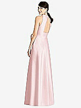 Rear View Thumbnail - Ballet Pink Sleeveless Open-Back Pleated Skirt Dress with Pockets