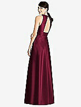 Rear View Thumbnail - Cabernet Sleeveless Open-Back Pleated Skirt Dress with Pockets